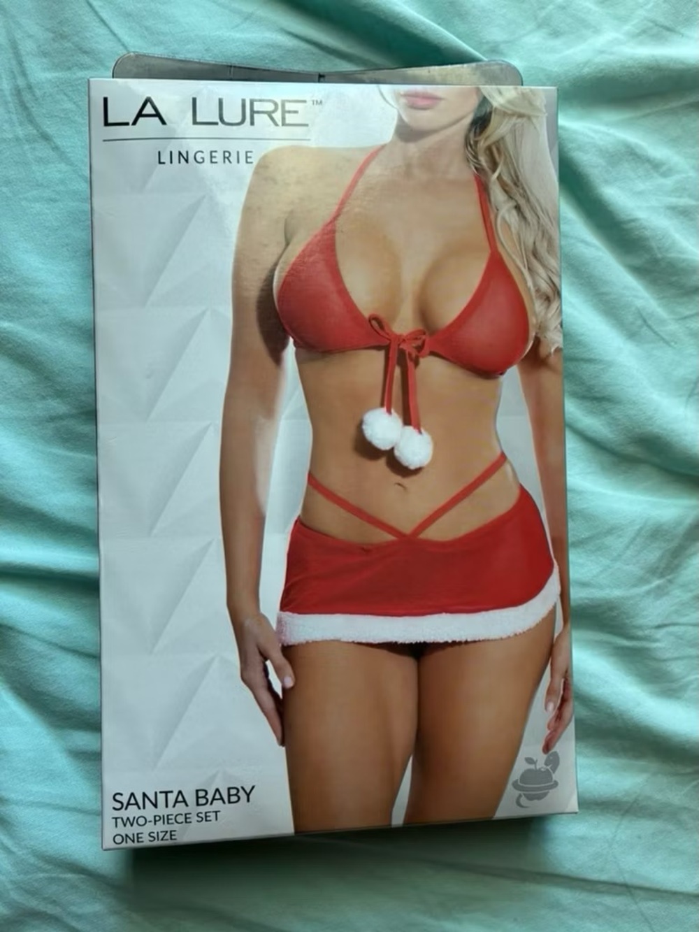 Santa Baby Red Two-Piece Lingerie Set